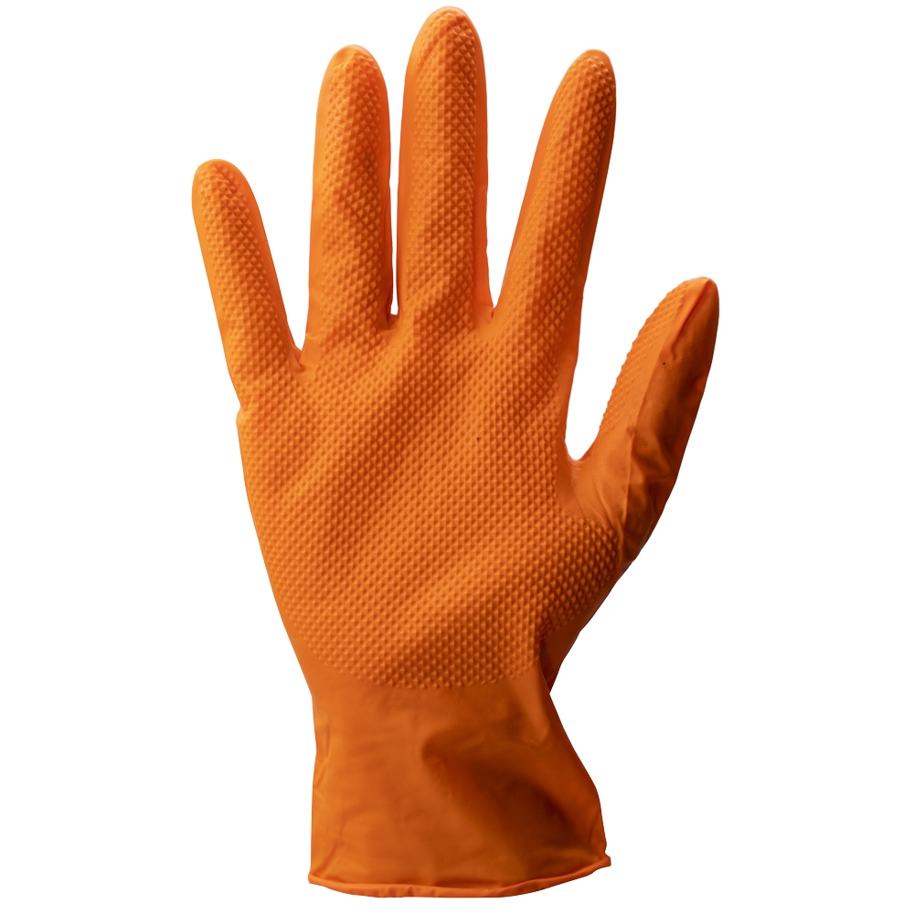 pics/Feldtmann 2016/Handschutz/Einweghandschuhe/stronghand-0424-grip-nitril-einweghandschuhe-orange-mit-noppen-mechaniker-puderfrei-oelabweisend-einzeln.jpg